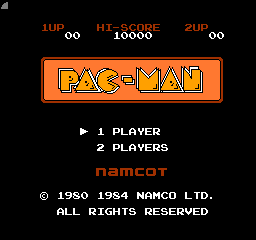 Pac-Man (Japan) Title Screen